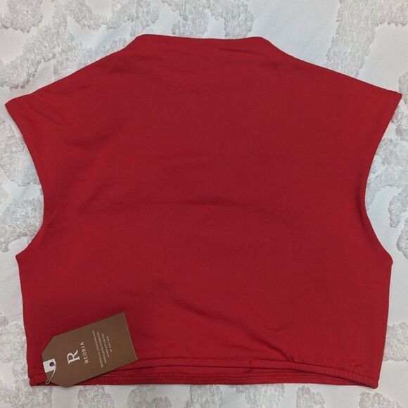 🌶️ REORIA Halter Neck Crop Top Red Butsmooth – Size M - Picture 4 of 6
